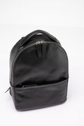 QUENTIN 020 - schwarzer Lederrucksack - thumb image 2,side view