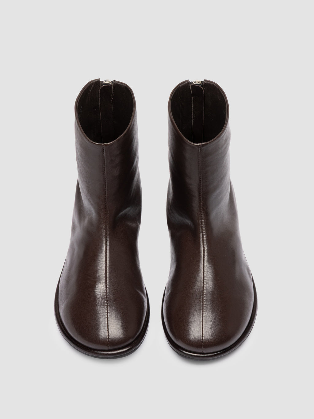MIENNE 115 - Braune Stiefel aus Leder mit Reißverschluss - image 2,side view