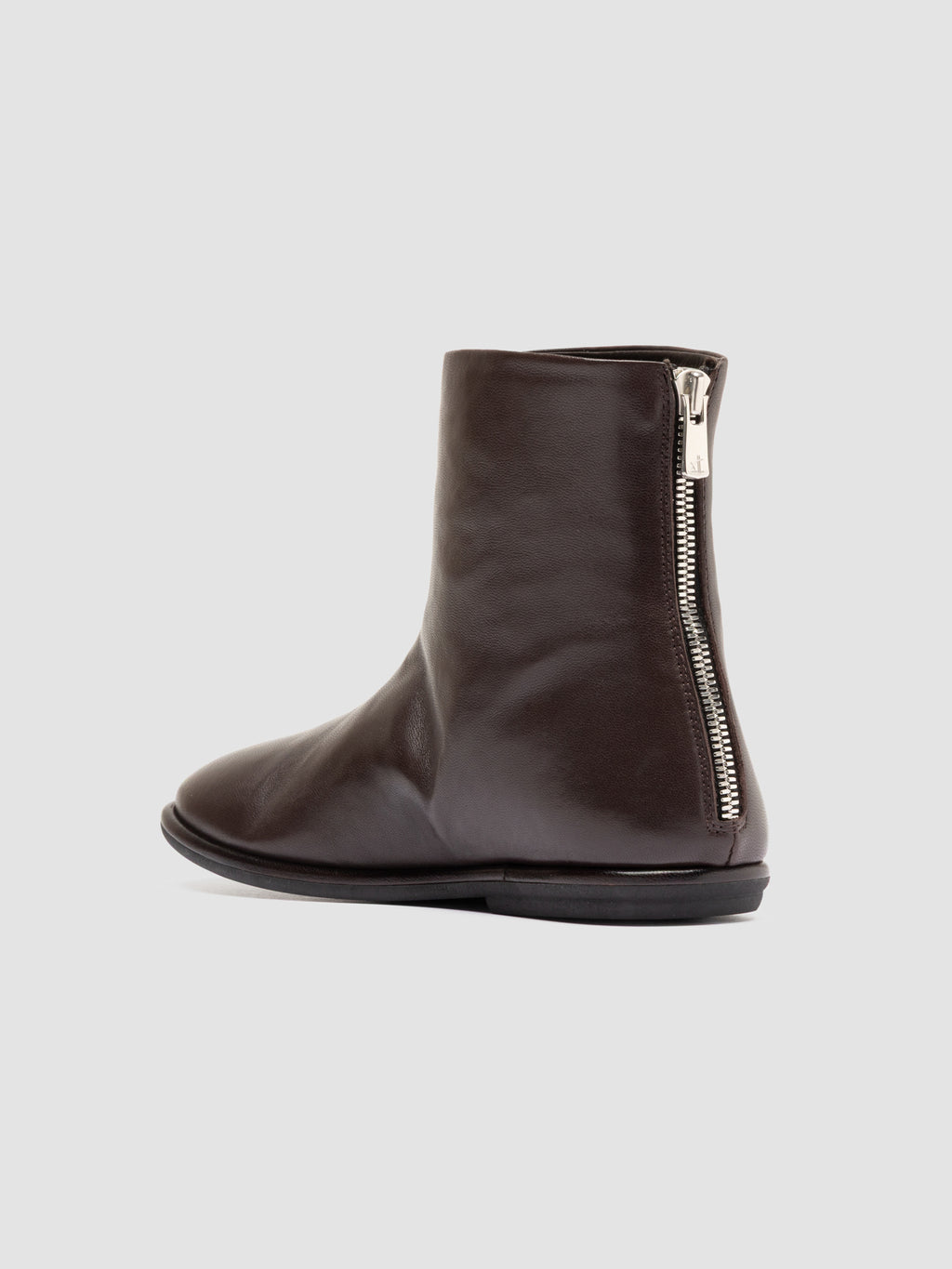 MIENNE 115 - Braune Stiefel aus Leder mit Reißverschluss - image 4,side view