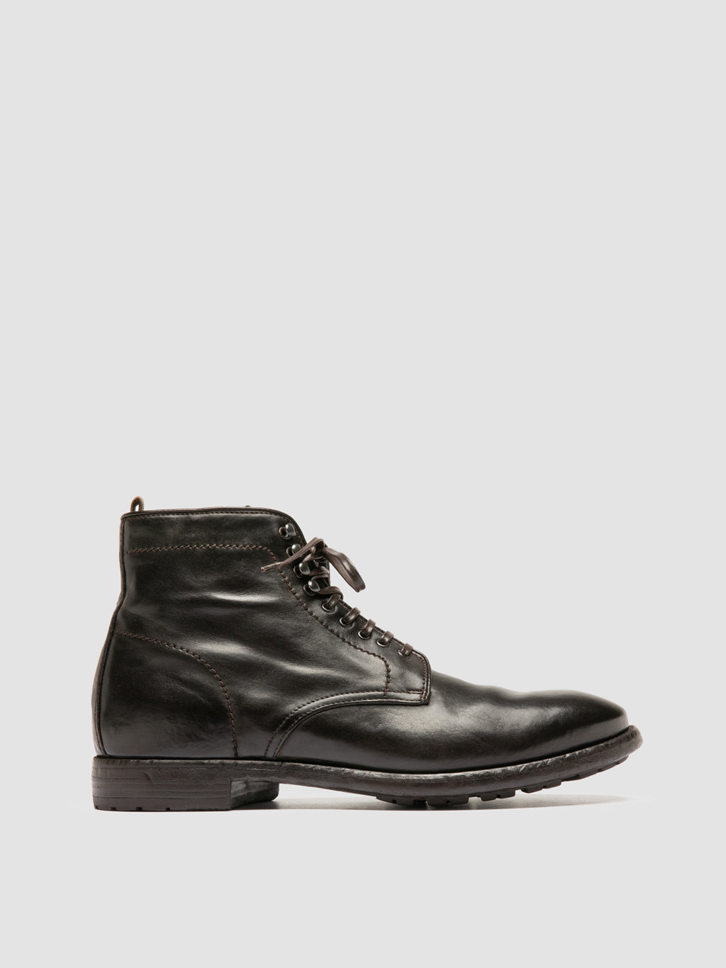 PRINCE 610 - Brown Leather Lace up Boots - image 1,side view