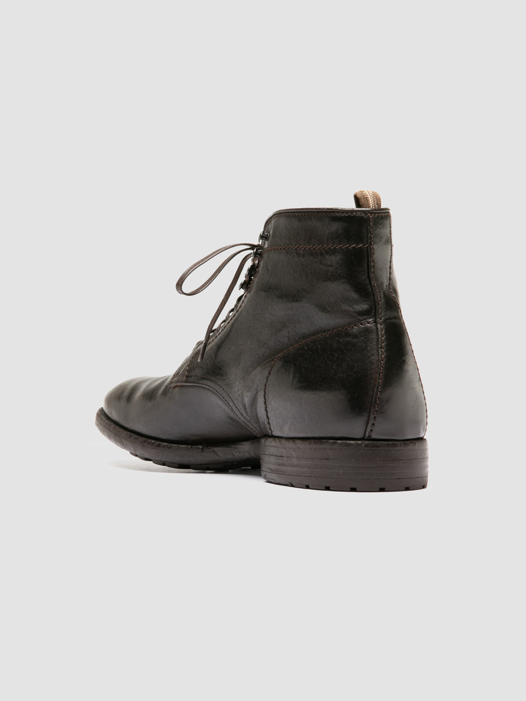 PRINCE 610 - Brown Leather Lace up Boots - image 4,side view