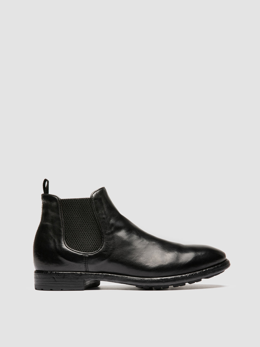 PRINCE 617 - Black Leather Chealsea Boots - image 1,side view