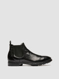 PRINCE 617 - Black Leather Chealsea Boots - thumb image 1,side view