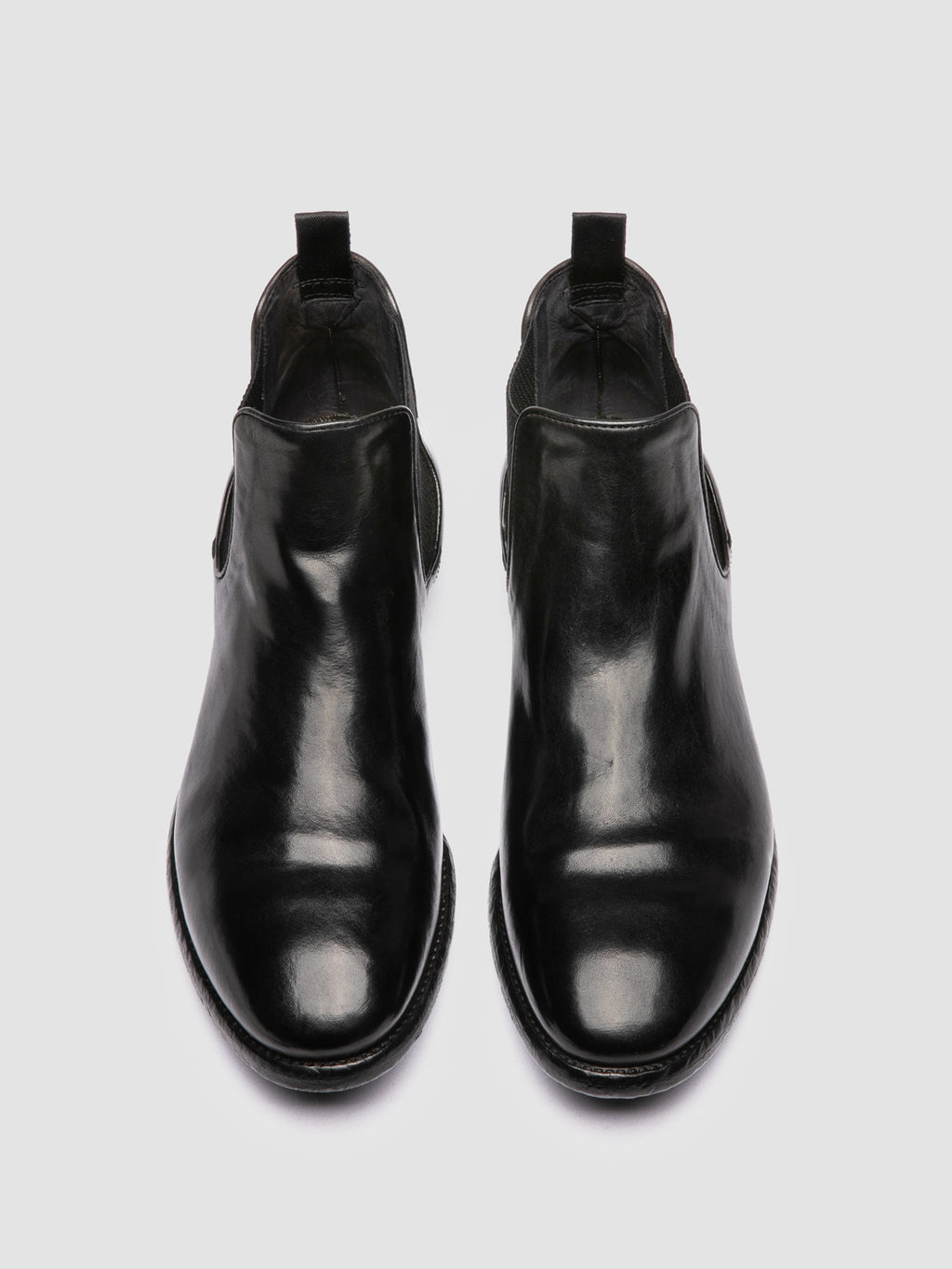 PRINCE 617 - Black Leather Chealsea Boots - image 2,side view