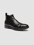 PRINCE 617 - Black Leather Chealsea Boots - thumb image 3,side view
