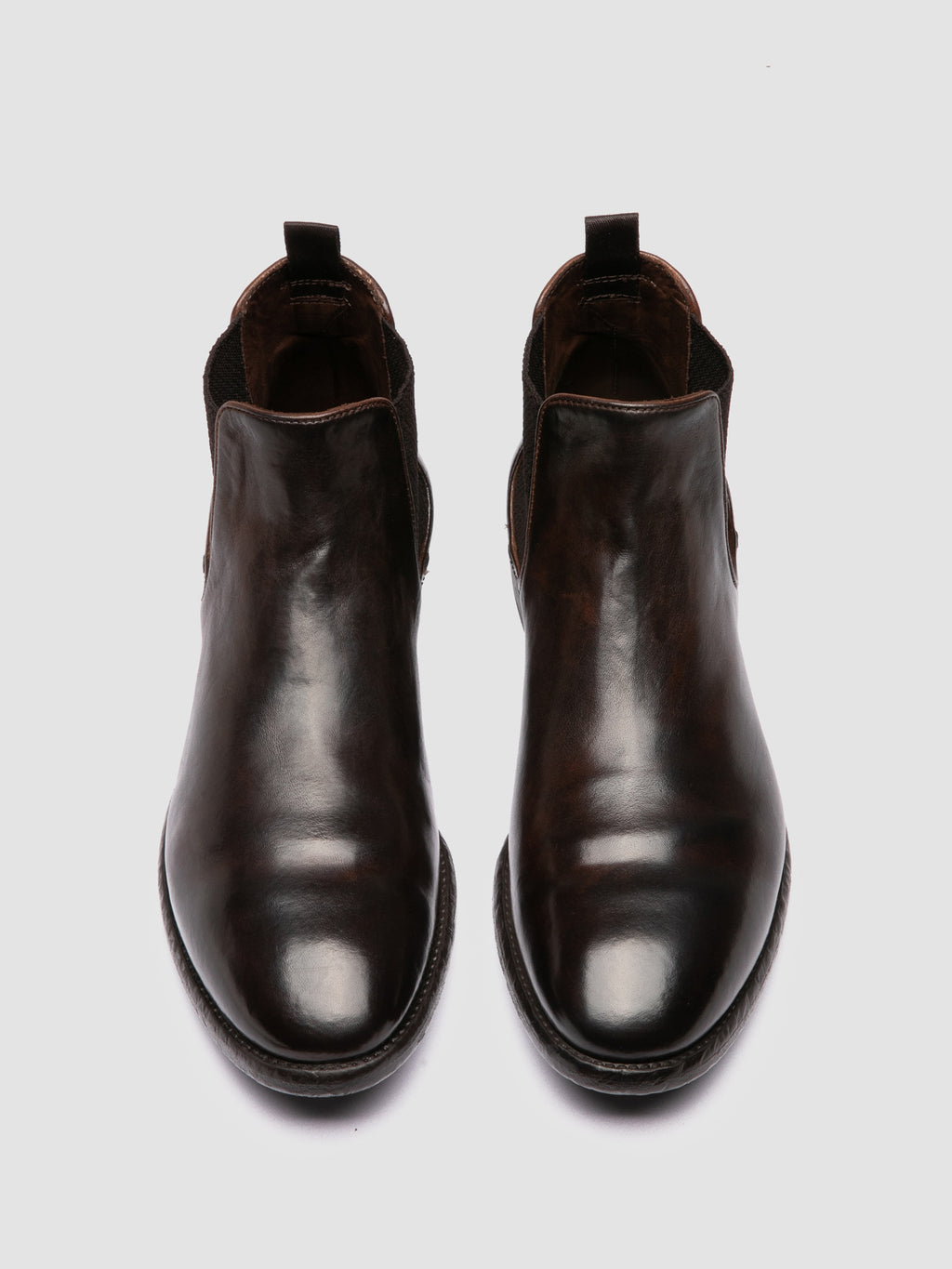 PRINCE 617 - Brown Leather Chealsea Boots - image 2,side view