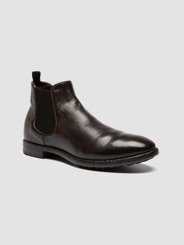 PRINCE 617 - Brown Leather Chealsea Boots