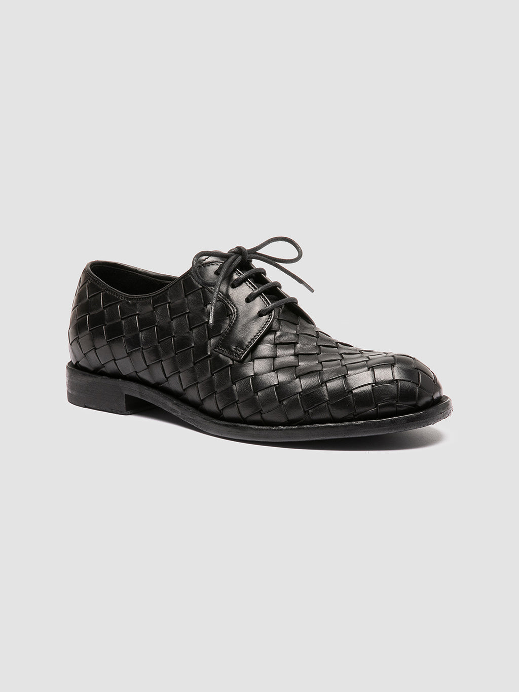 RUGGED 007 - Black Leather Derby Shoes - image 3,side view