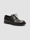 RUGGED 007 - Black Leather Derby Shoes - thumb image 3,side view