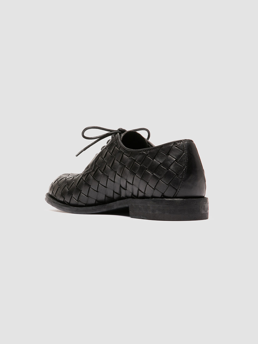 RUGGED 007 - Black Leather Derby Shoes - image 4,side view