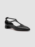SAGE 103 - Schwarze Lederschuhe mit T-Steg - thumb image 3,side view