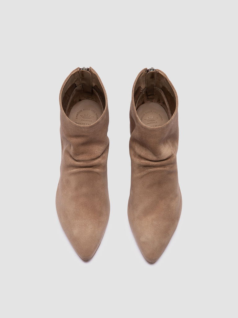 SALLY 001 - Taupe Suede Booties