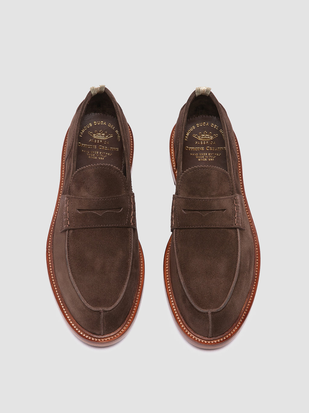 SAX 001 - braune Slipper aus Wildleder - image 2,side view