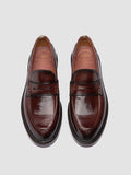 SAX FLEXI 001 - Burgundy Leather Penny Loafers - thumb image 2,side view