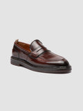 SAX FLEXI 001 - Burgundy Leather Penny Loafers - thumb image 3,side view
