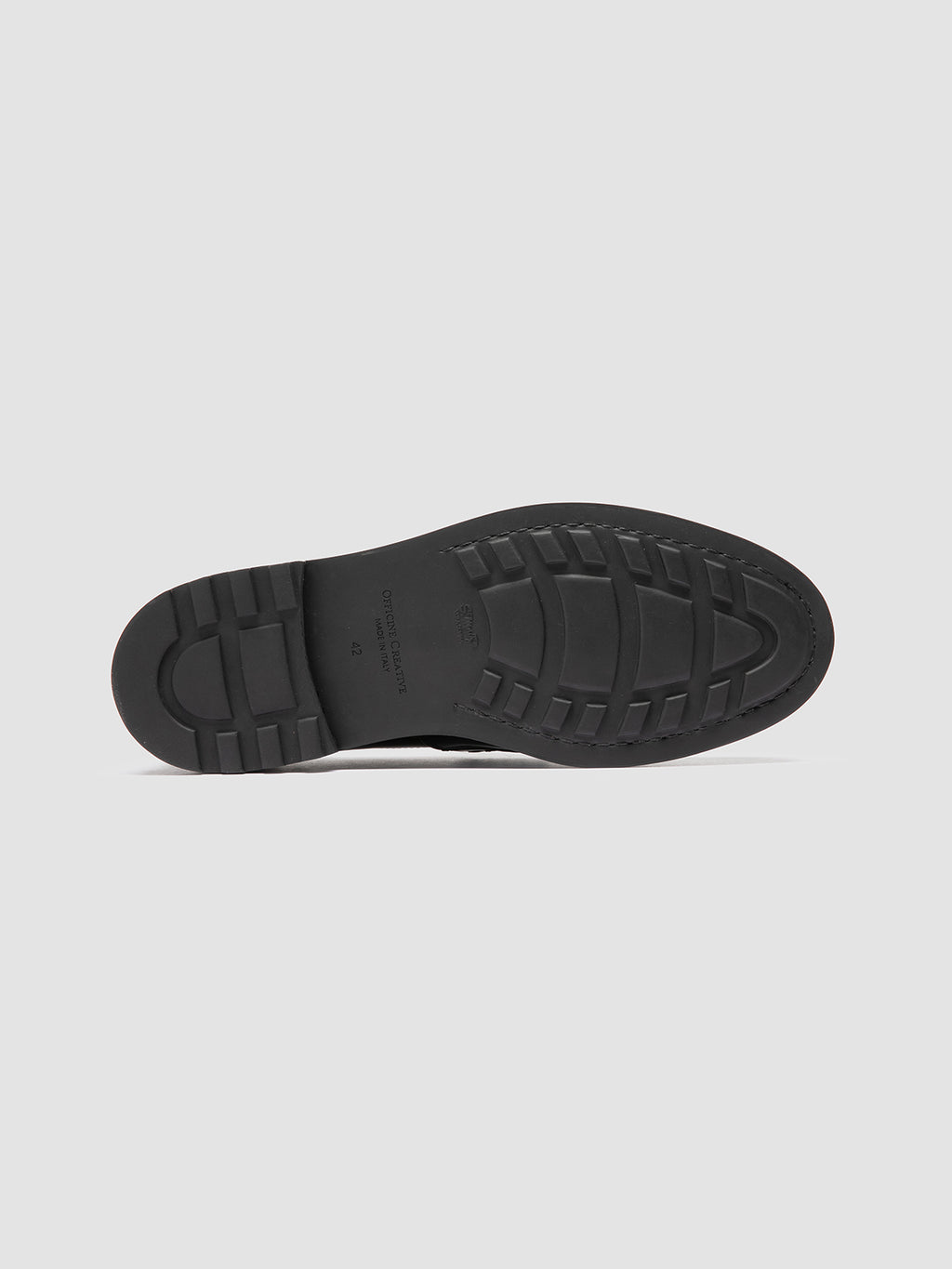 SAX FLEXI 001 - Black Leather Penny Loafers - image 5,side view