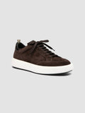 SEQUEL 002 - Brown Suede and Leather Sneakers - thumb image 3,side view