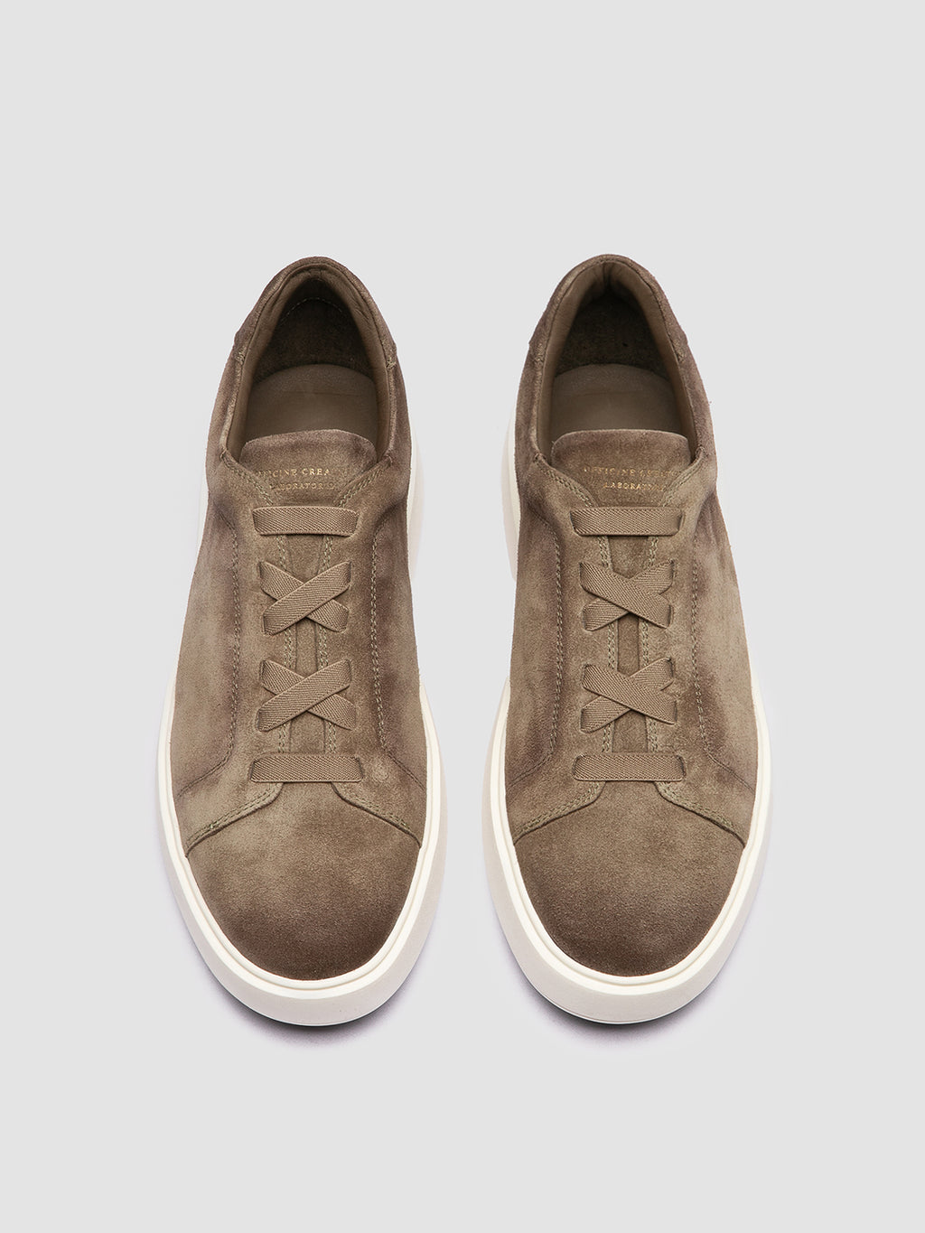 SLOUCH 001 - Taupe Suede Sneakers - image 2,side view