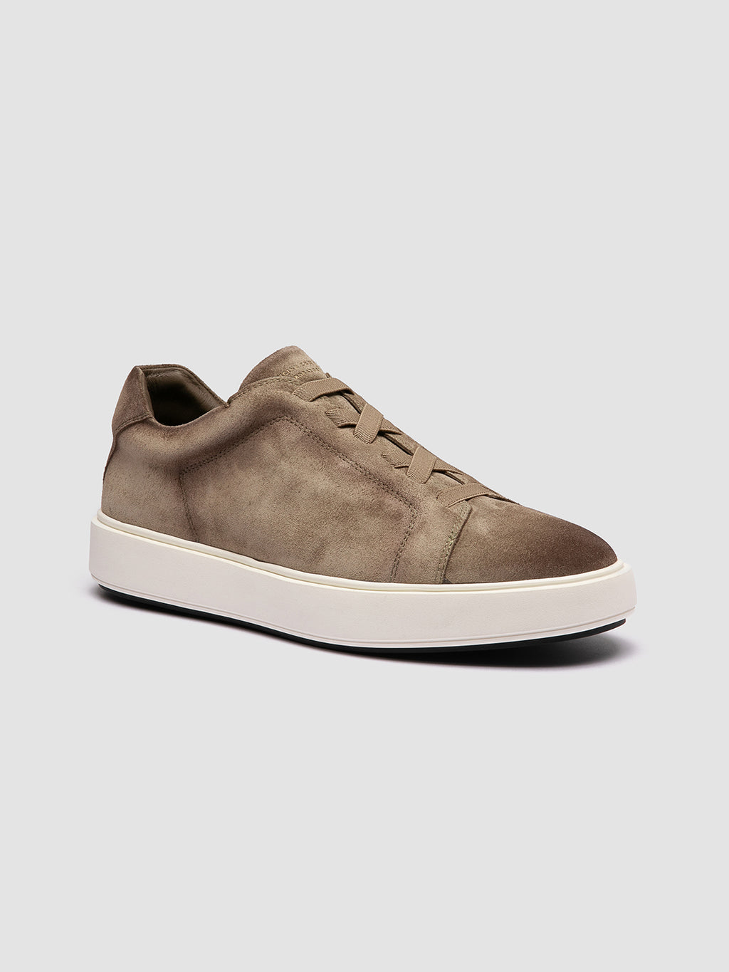 SLOUCH 001 - Taupe Suede Sneakers - image 3,side view