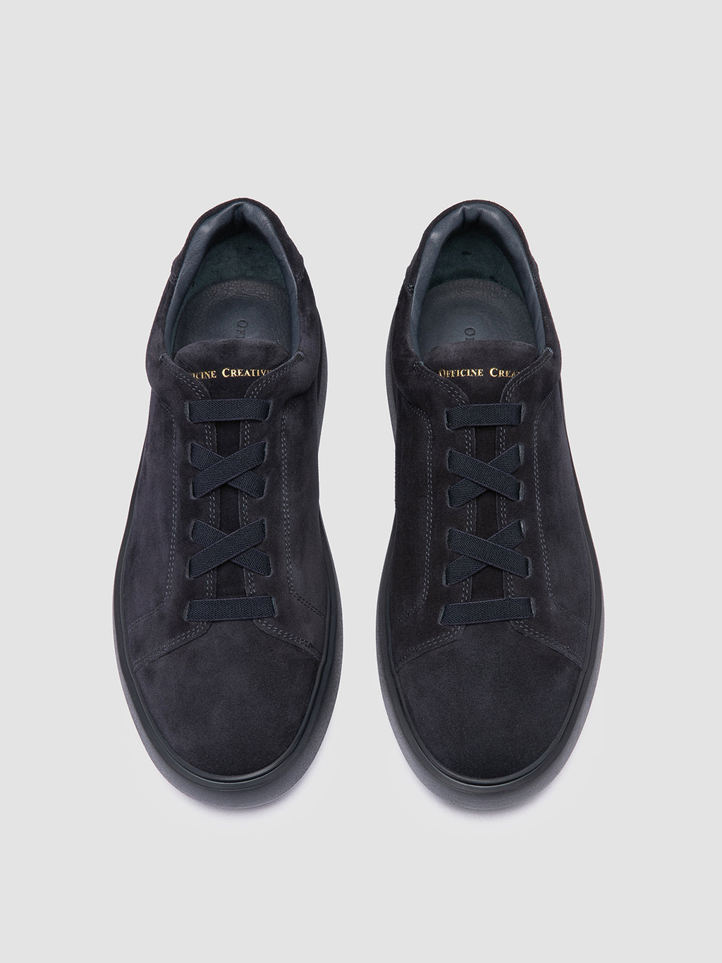 SLOUCH 001 - Navy Suede Sneakers - image 2,side view