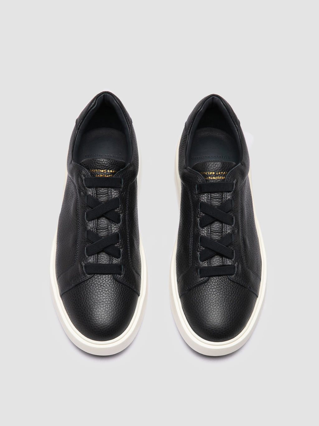 SLOUCH 001 - Blue Leather Low Top Sneakers - image 2,side view