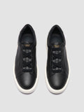 SLOUCH 001 - Blue Leather Low Top Sneakers - thumb image 2,side view