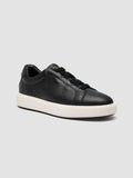 SLOUCH 001 - Blue Leather Low Top Sneakers - thumb image 3,side view