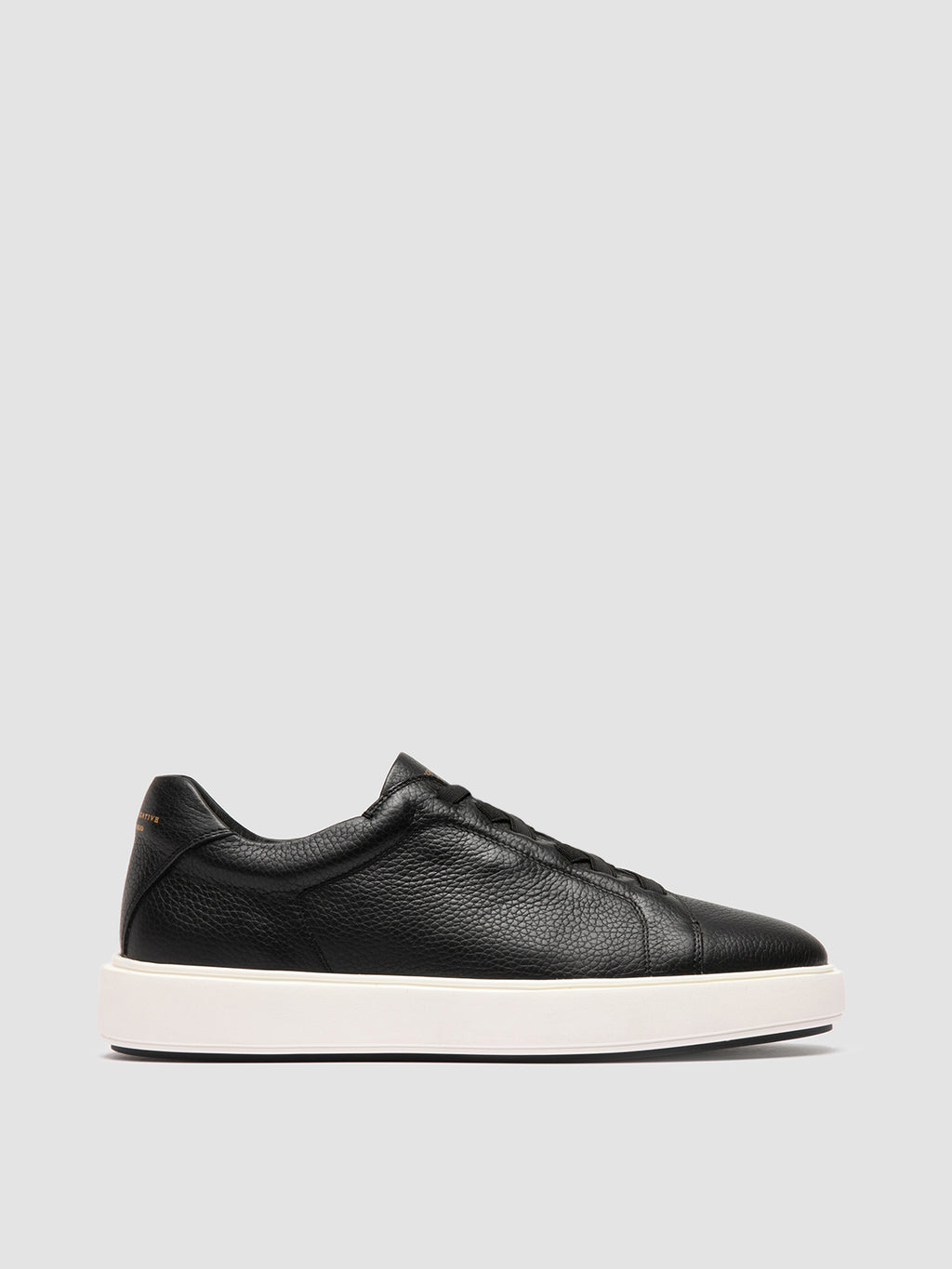 SLOUCH 001 - Black Leather Low Top Sneakers - image 1,side view