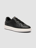 SLOUCH 001 - Black Leather Low Top Sneakers - thumb image 3,side view