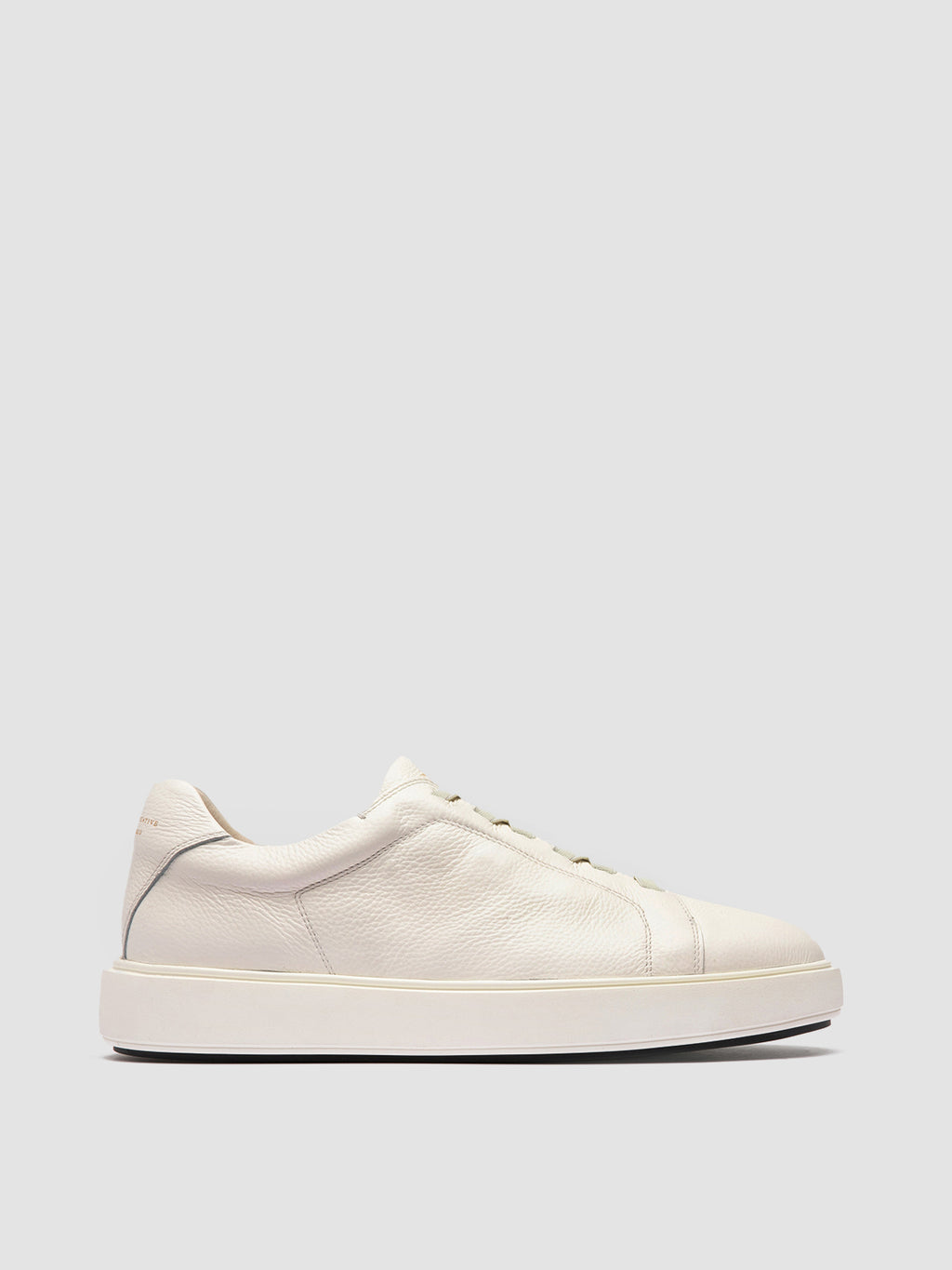 SLOUCH 001 - White Leather Low Top Sneakers - image 1,side view
