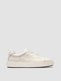 SLOUCH 001 - White Leather Low Top Sneakers - thumb image 1,side view