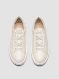SLOUCH 001 - White Leather Low Top Sneakers - thumb image 2,side view
