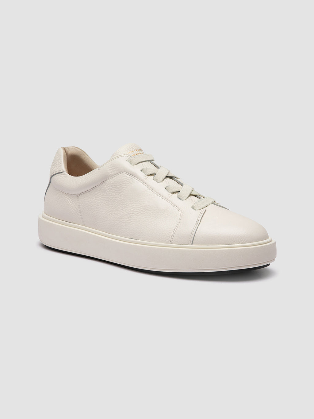 SLOUCH 001 - White Leather Low Top Sneakers - image 3,side view
