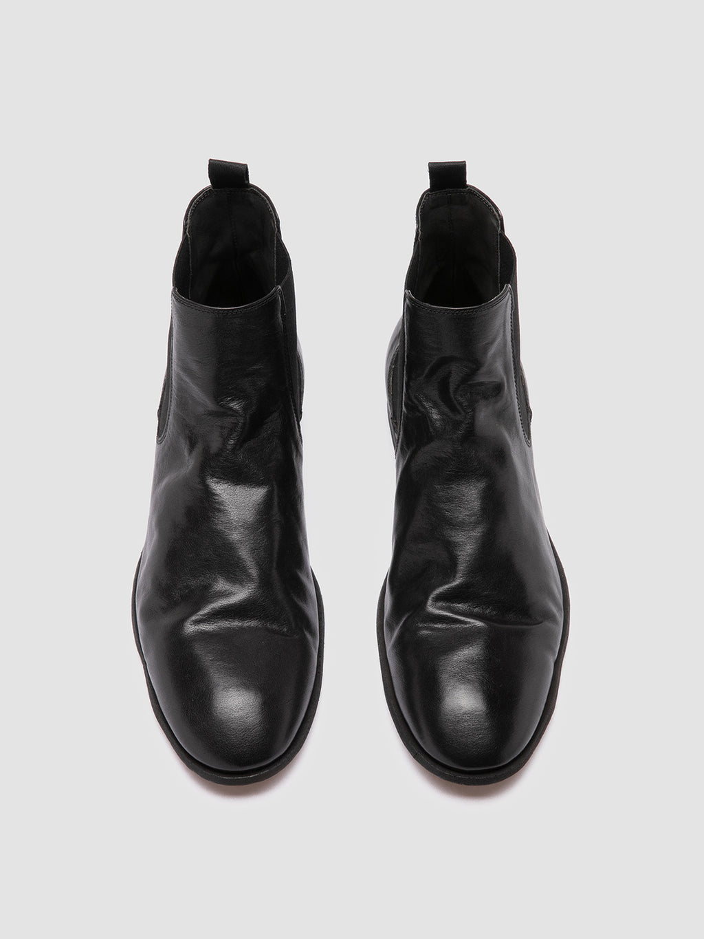 SOLITUDE 004 - Black Leather Chelsea Boots - image 2,side view