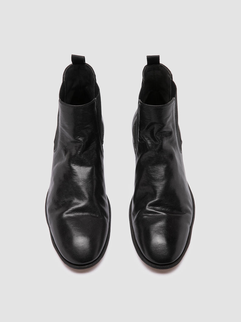 SOLITUDE 004 - Black Leather Chelsea Boots-hover