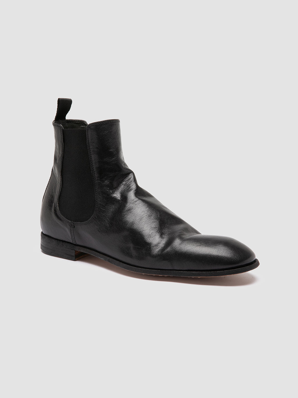 SOLITUDE 004 - Black Leather Chelsea Boots - image 3,side view