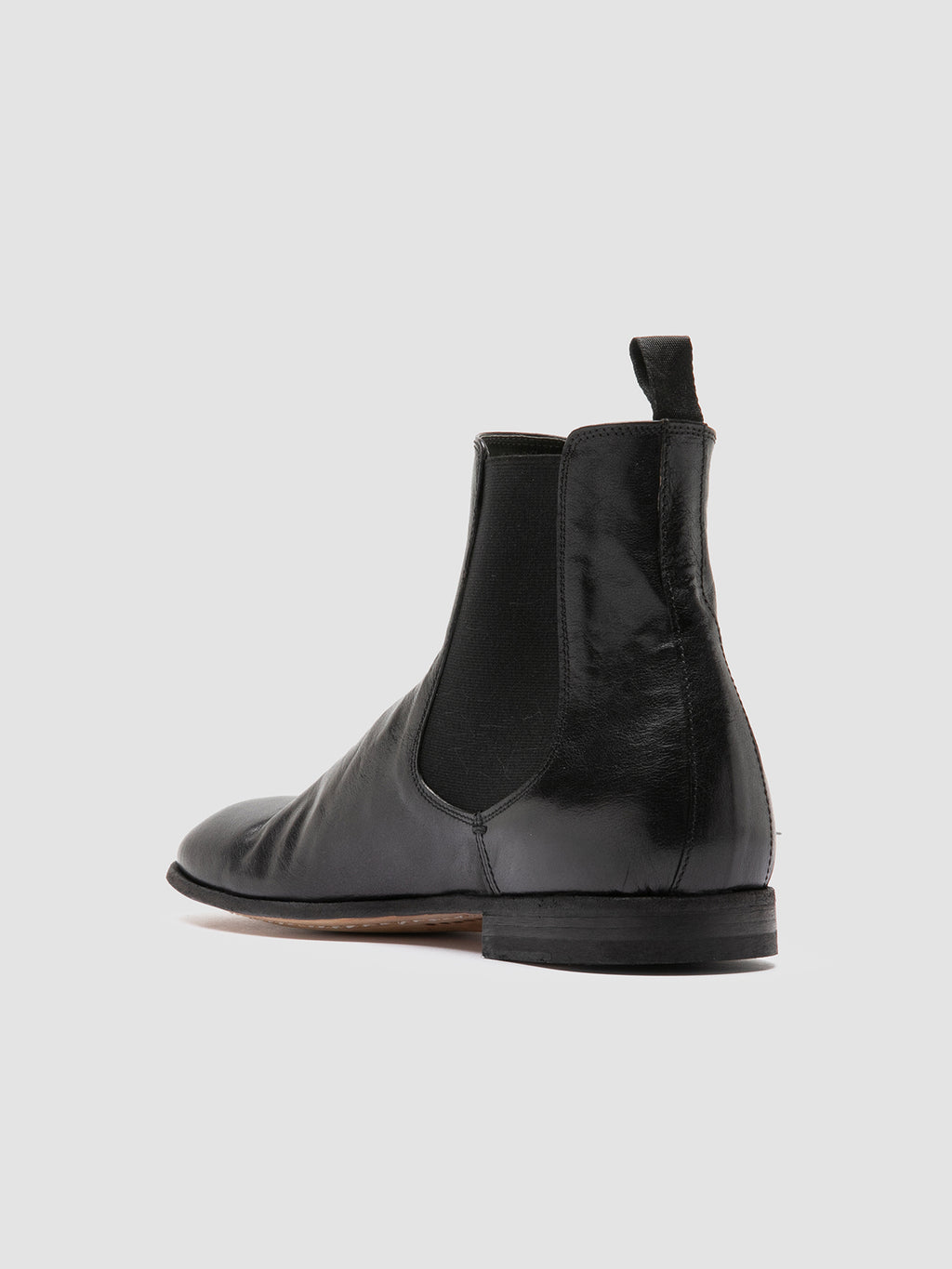 SOLITUDE 004 - Black Leather Chelsea Boots - image 4,side view