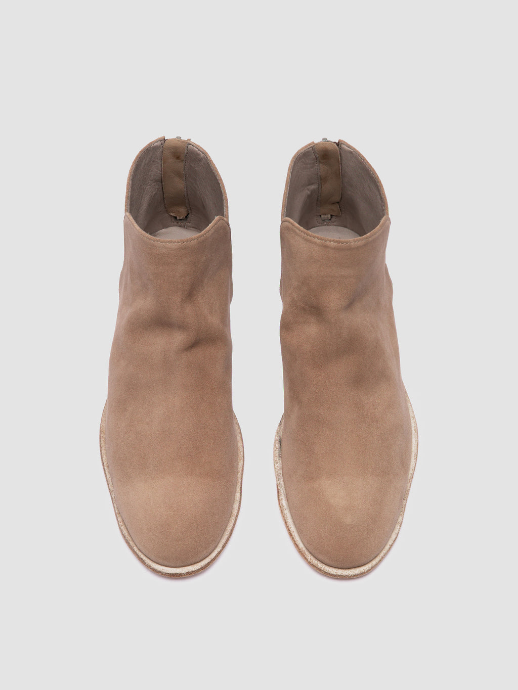 SOLITUDE 106 - Taupe Suede Zipped Boots - image 2,side view