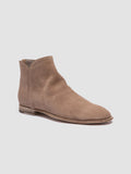 SOLITUDE 106 - Taupe Suede Zipped Boots - thumb image 3,side view