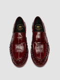 SOLITUDE 107 - Burgundy Leather Penny Loafers - thumb image 2,side view