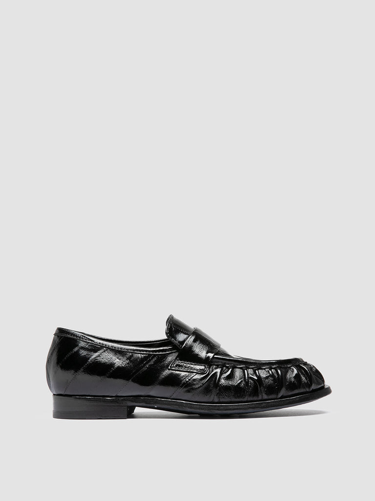 SOLITUDE 107 - Schwarze Penny-Loafers aus Leder