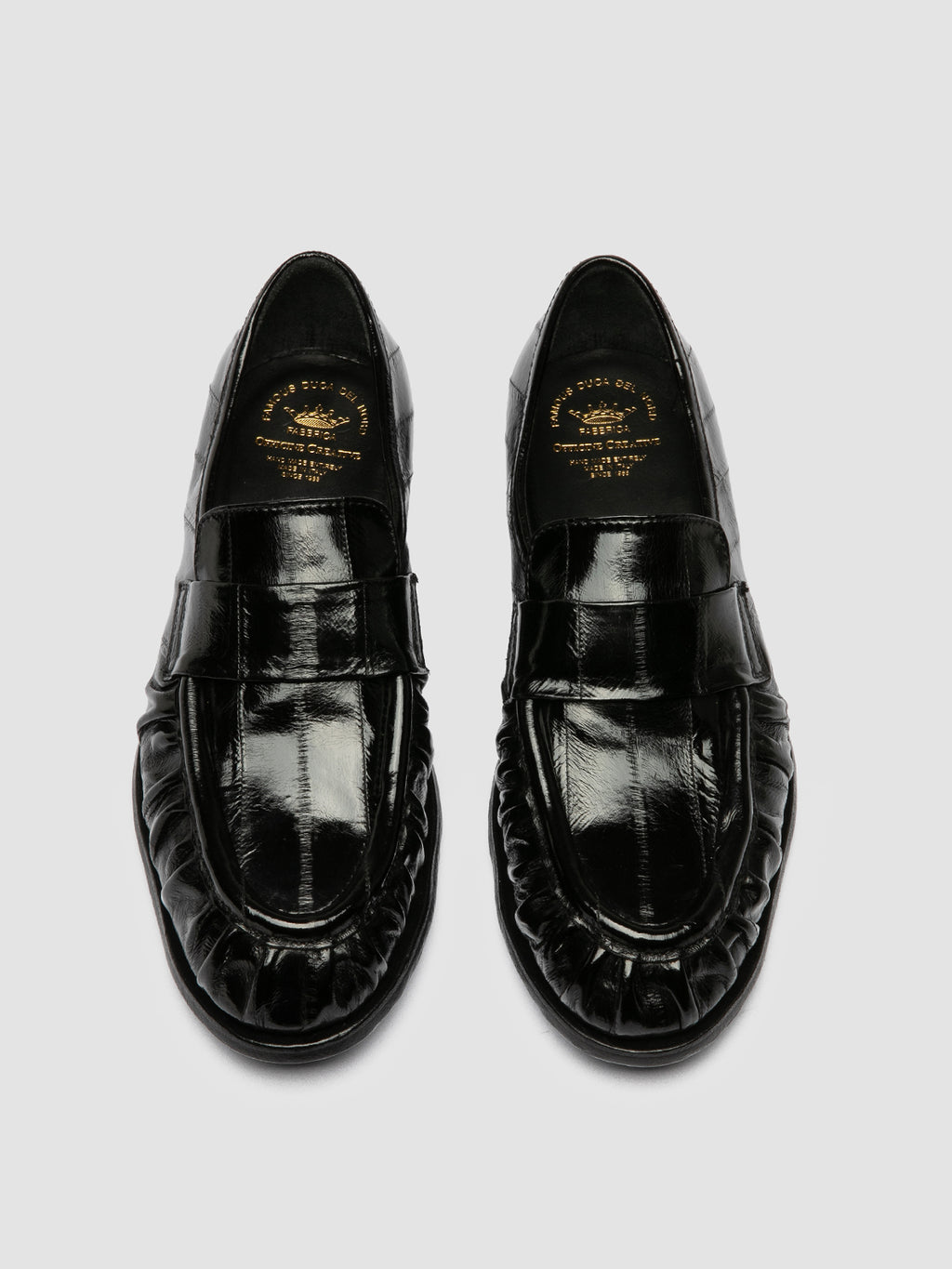 SOLITUDE 107 - Schwarze Penny-Loafers aus Leder - image 2,side view