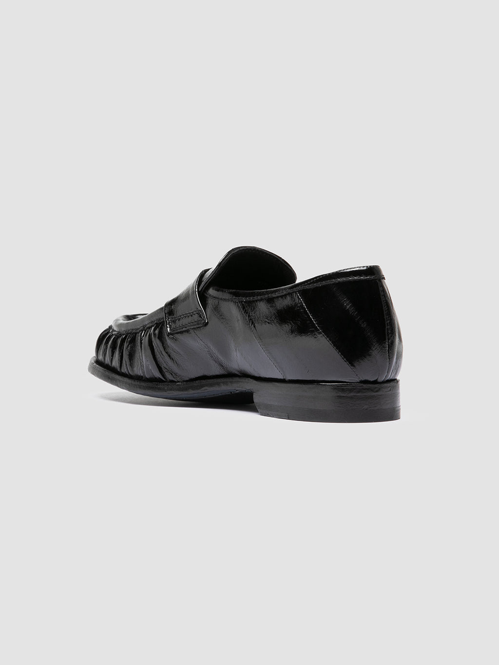 SOLITUDE 107 - Schwarze Penny-Loafers aus Leder - image 4,side view