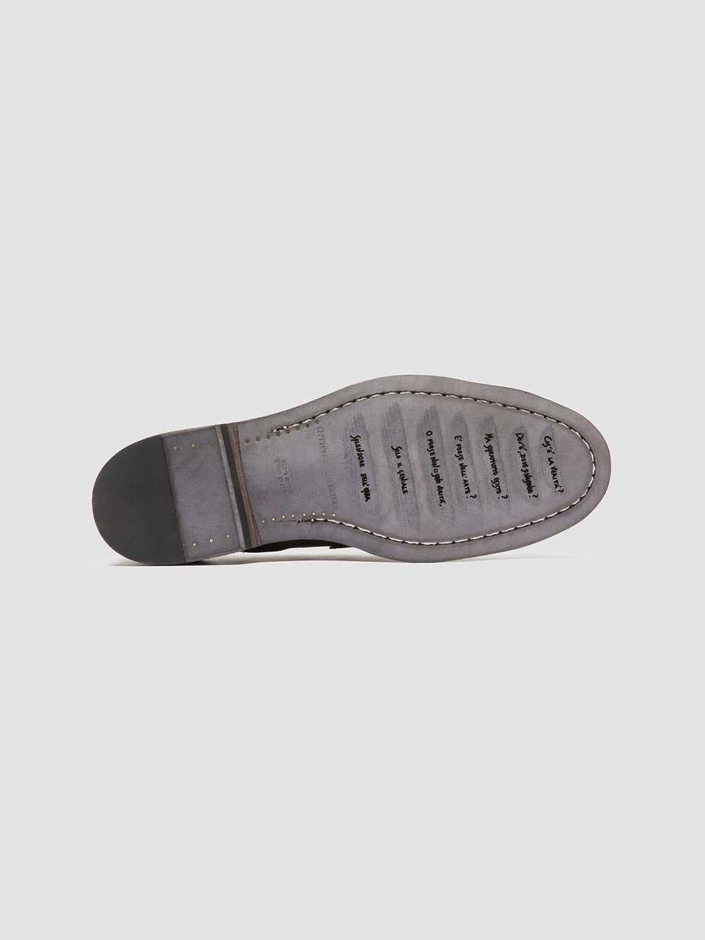 SOUND 001 - graue Penny-Slipper aus Wildleder - image 5,side view