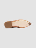 SUE 006 - Brown Leather Ballerina Shoes - thumb image 5,side view