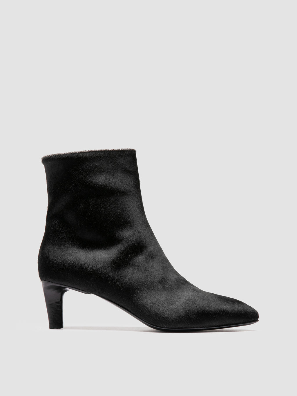 SUZY 008 - Schwarze Lederstiefel mit Reißverschluss - image 1,side view