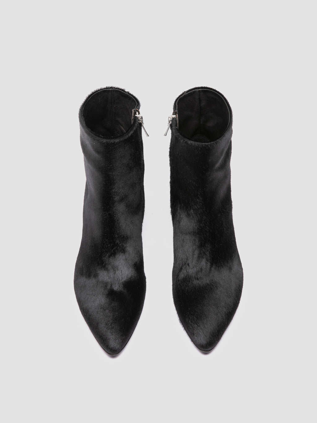 SUZY 008 - Schwarze Lederstiefel mit Reißverschluss - image 2,side view
