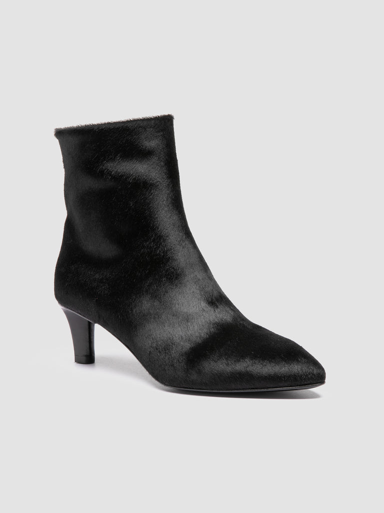 SUZY 008 - Black Leather Zipped Boots Officine Creative - 3