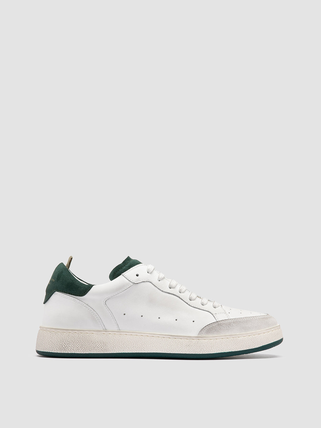 THE ANSWER 001 - White Leather and Suede Sneakers - image 1,side view