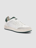 THE ANSWER 001 - White Leather and Suede Sneakers - thumb image 3,side view